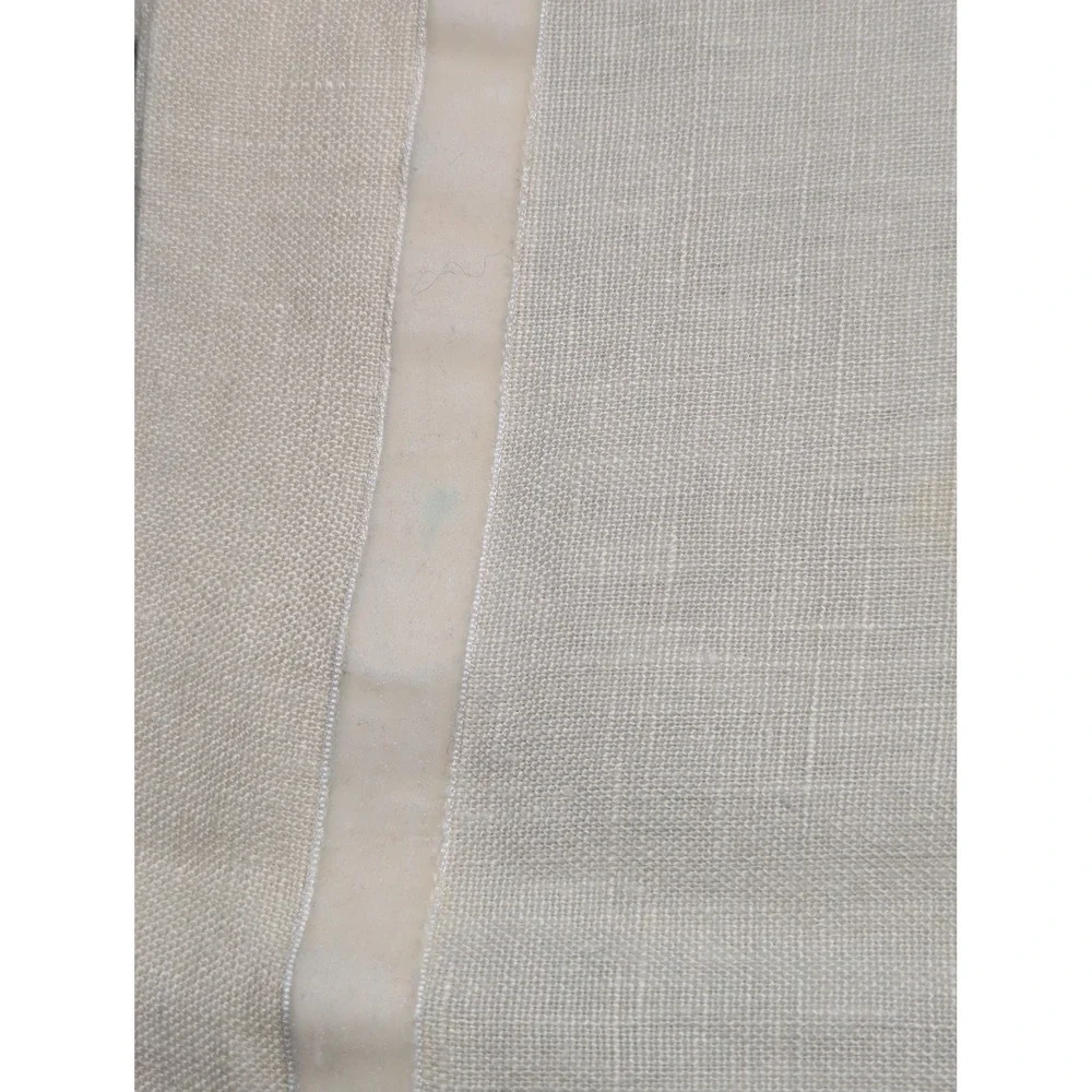 Pottery Barn Ivory Linen Napkins Set of 4 Velvet Trim Cream 20x20 Square
